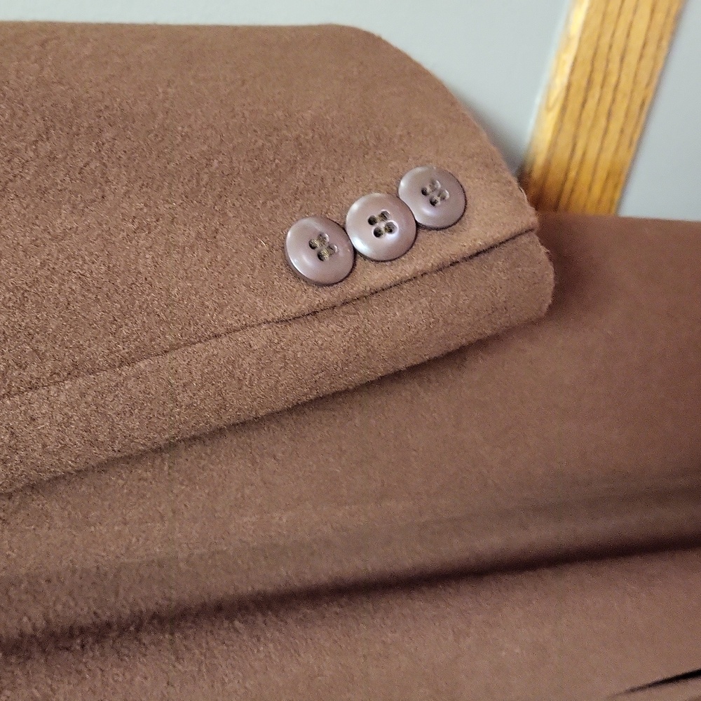 Jacobsons Vintage Cashmere Wool Blend Brown Women's Size 12 Coat - Picture 11 of 11